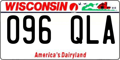 WI license plate 096QLA
