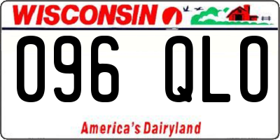 WI license plate 096QLO
