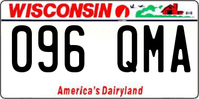 WI license plate 096QMA