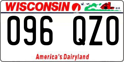 WI license plate 096QZO