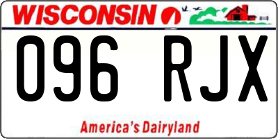 WI license plate 096RJX