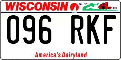 WI license plate 096RKF