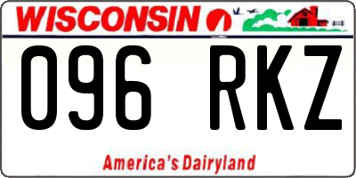 WI license plate 096RKZ