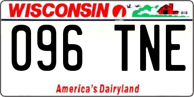 WI license plate 096TNE