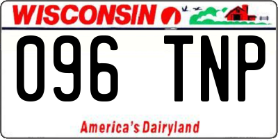 WI license plate 096TNP