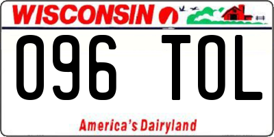 WI license plate 096TOL