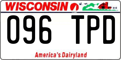 WI license plate 096TPD