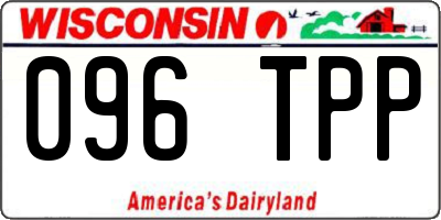 WI license plate 096TPP