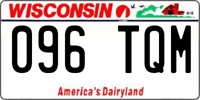 WI license plate 096TQM