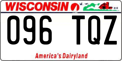 WI license plate 096TQZ