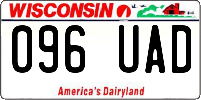 WI license plate 096UAD