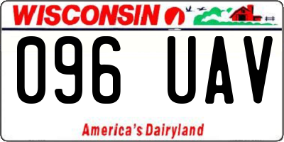WI license plate 096UAV