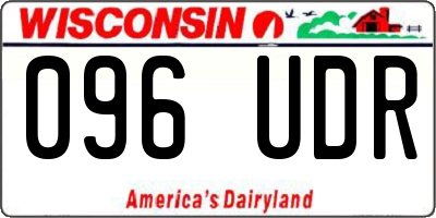 WI license plate 096UDR