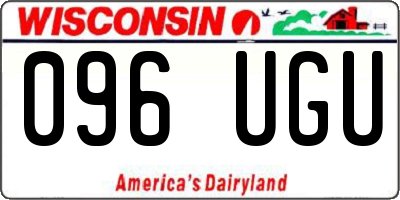 WI license plate 096UGU