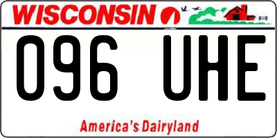 WI license plate 096UHE