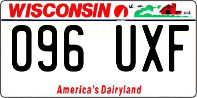 WI license plate 096UXF