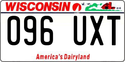 WI license plate 096UXT