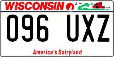 WI license plate 096UXZ