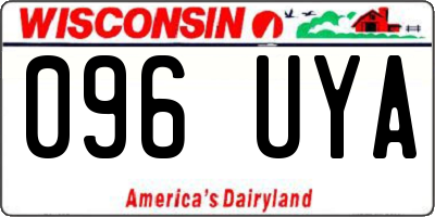 WI license plate 096UYA