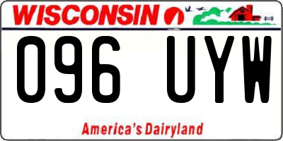 WI license plate 096UYW