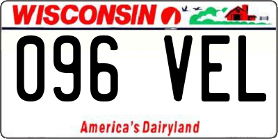 WI license plate 096VEL
