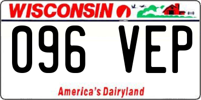WI license plate 096VEP