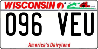 WI license plate 096VEU