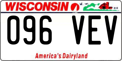WI license plate 096VEV
