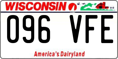 WI license plate 096VFE