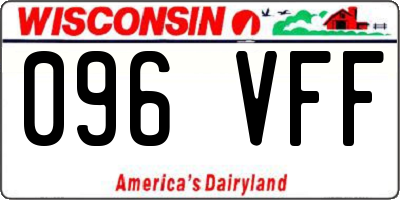WI license plate 096VFF