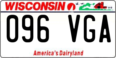 WI license plate 096VGA