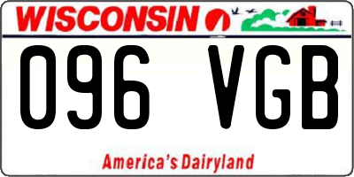 WI license plate 096VGB