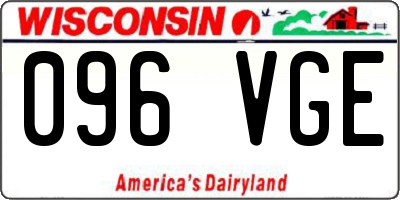 WI license plate 096VGE