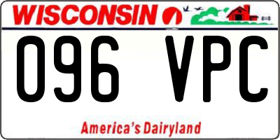 WI license plate 096VPC