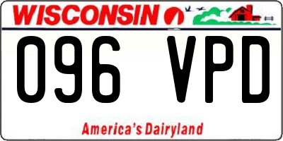 WI license plate 096VPD
