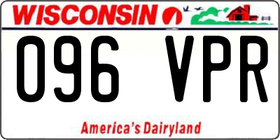 WI license plate 096VPR