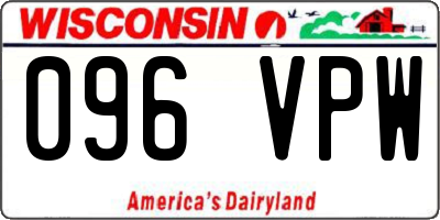 WI license plate 096VPW