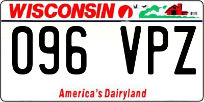 WI license plate 096VPZ