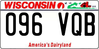 WI license plate 096VQB