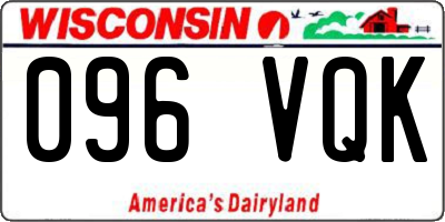 WI license plate 096VQK
