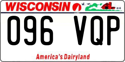 WI license plate 096VQP