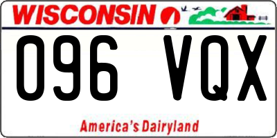 WI license plate 096VQX