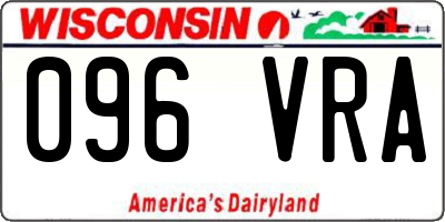 WI license plate 096VRA