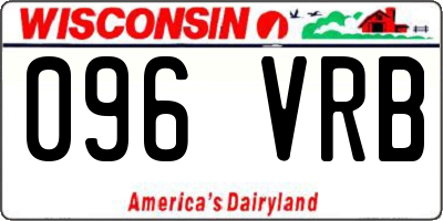 WI license plate 096VRB