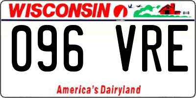 WI license plate 096VRE