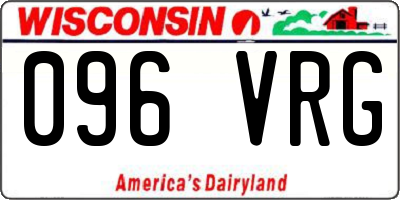 WI license plate 096VRG