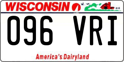 WI license plate 096VRI