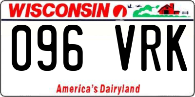 WI license plate 096VRK