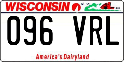 WI license plate 096VRL