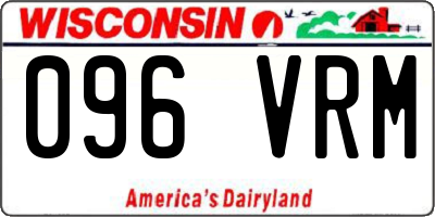 WI license plate 096VRM